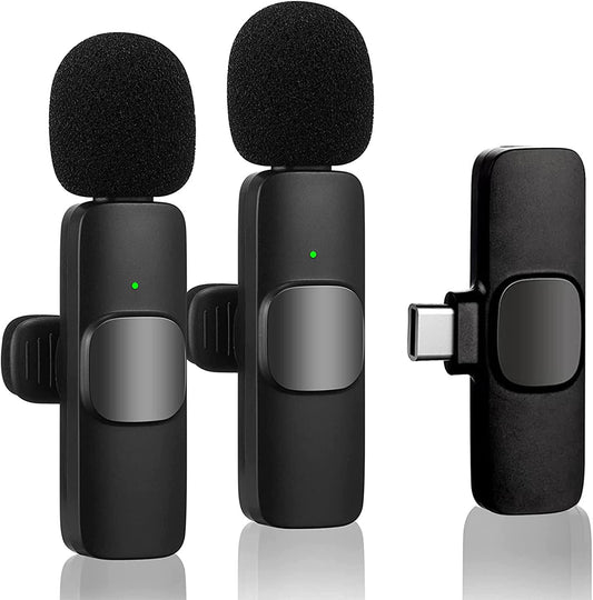 Micrófonos Inalámbricos USB-C – Doble Canal, Calidad Profesional